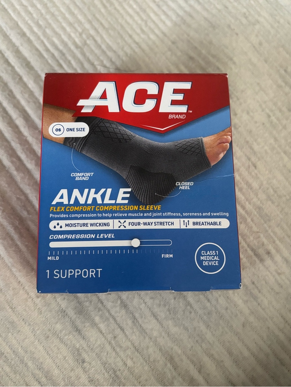 Ankle Flex Comfort Compression Sleeve - Black